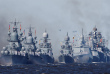 Корабли ВМФ на параде в Кронштадте