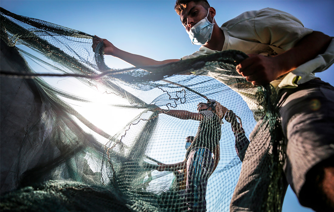 Рыбаки в городе Газа