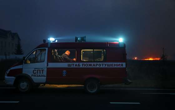 Пожар на арсенале в Рязанской области