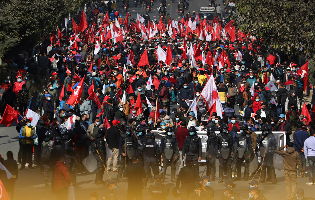В Непале прошла акция протеста против премьер-министра Кхадга Прасада Шарма Оли