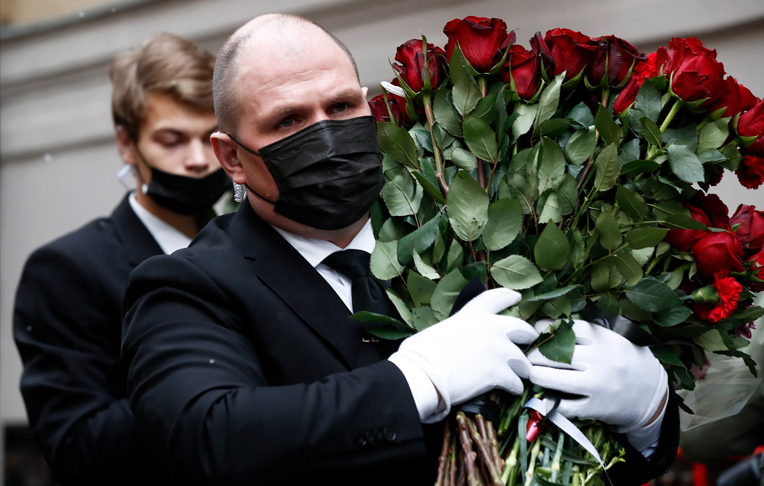 Во время церемонии прощания с актером