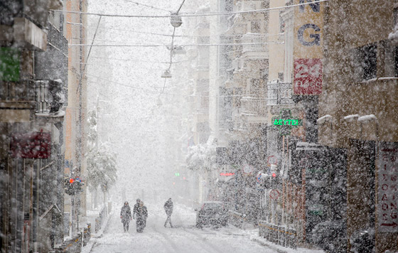 Заснеженные Афины