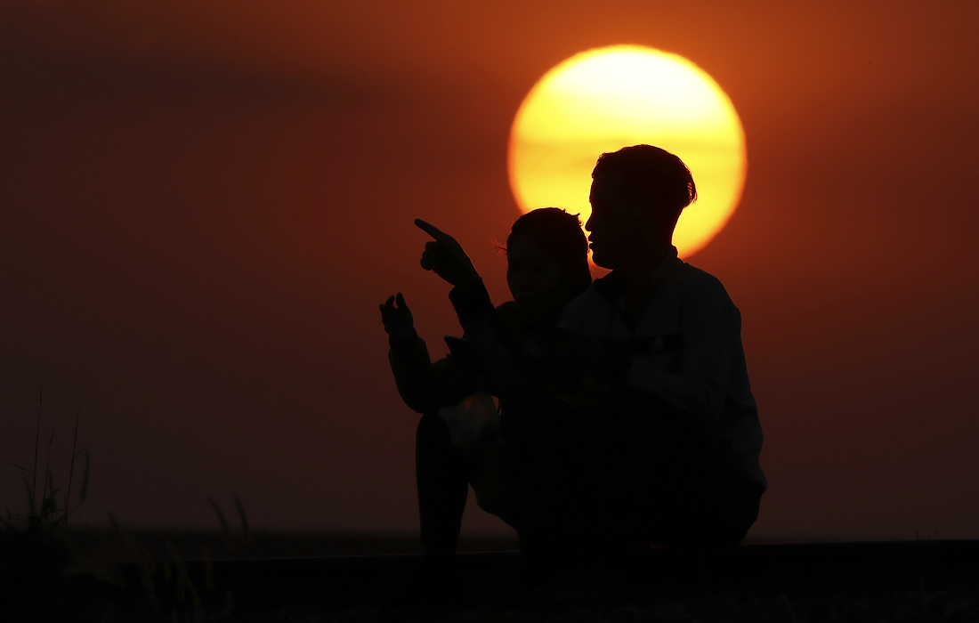 Закат в Камбодже