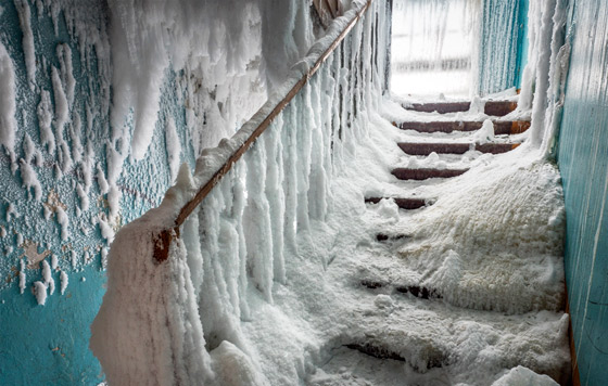 Воркута в плену у снега