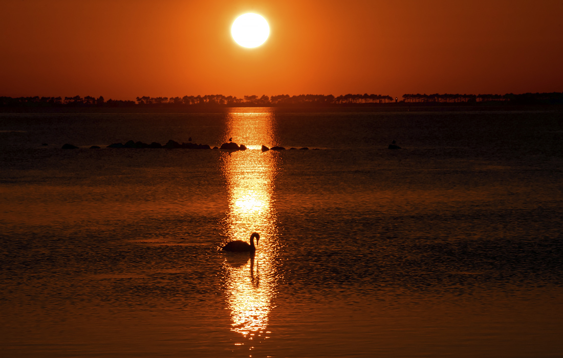 Закат на острове Рюген, Германия