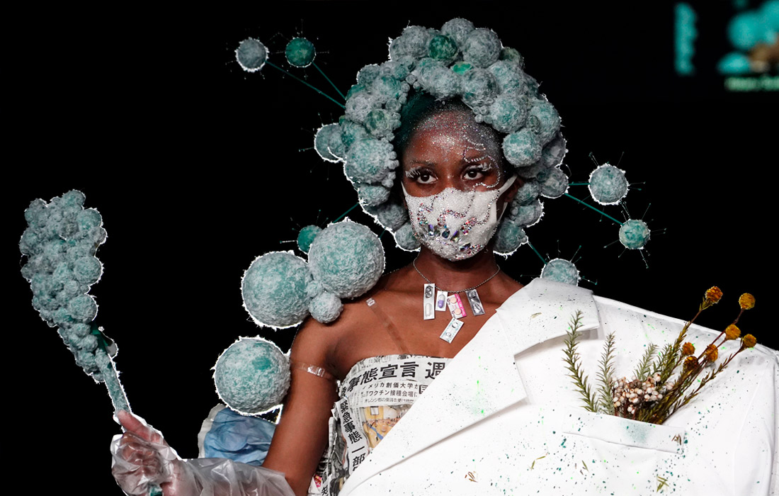 В Токио прошел показ коллекции креативных масок выпускников Института дизайна Вантан