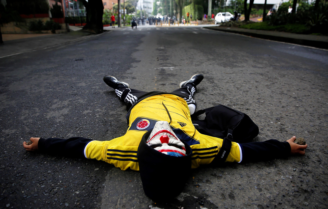 Протесты в колумбийском городе Кали против налоговой реформы