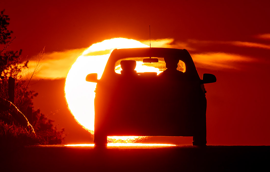 Рассвет на окраине Франкфурта, Германия