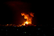 Израильские военные в ночь на вторник нанесли удары по 130 целям в секторе Газа, в ответ на ракетные обстрелы из Газы, не прекращающиеся с вечера понедельника. На фото: Израильский воздушный удар по городу Газа.