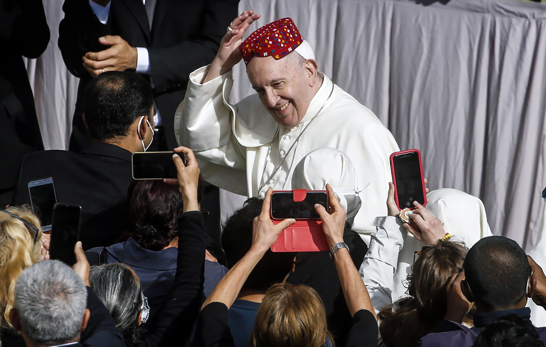 Папа римский Франциск на еженедельной аудиенции в Ватикане