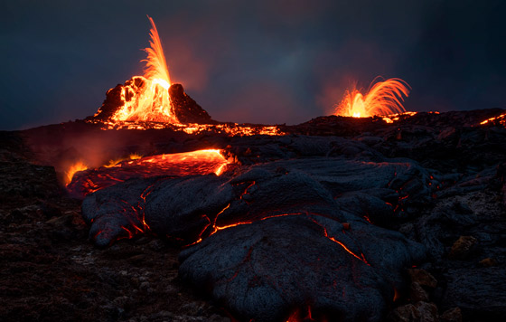 Извержение вулкана в Исландии