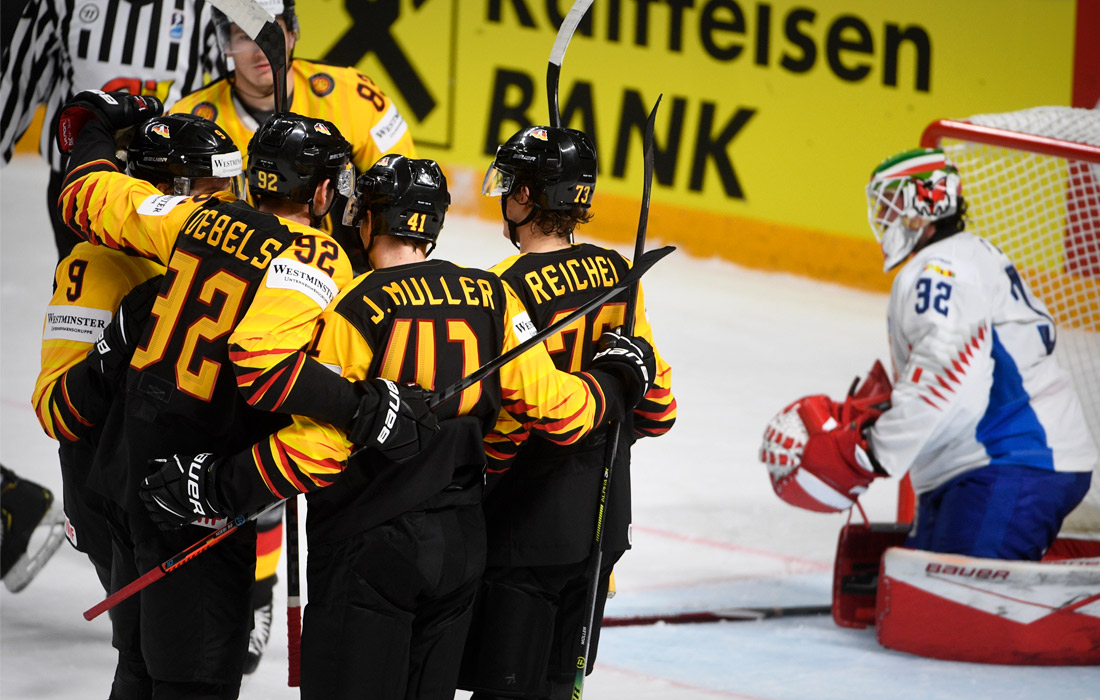 В матче против Италии команда Германии забросила девять шайб (9:4) и сейчас является самой результативной командой ЧМ-2021