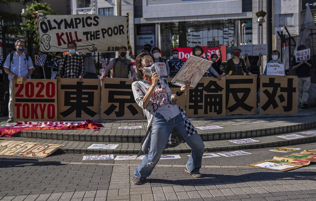 Накануне в Токио прошла акция протеста против проведения Олимпийских игр