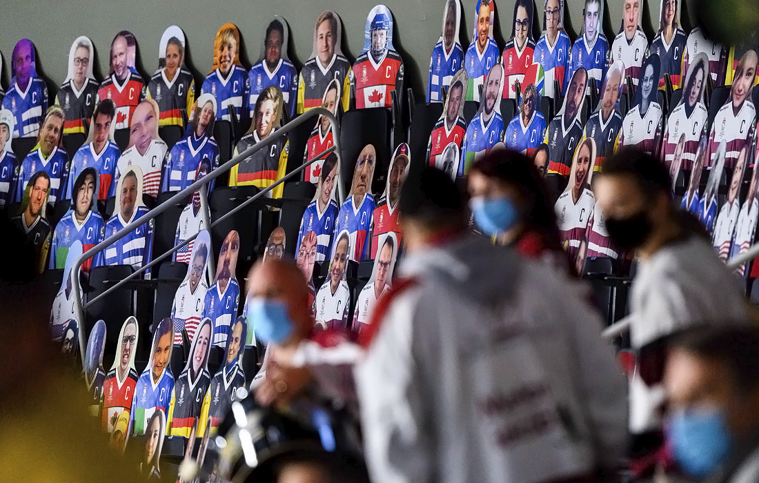 Болельщики во время игры между Германией и Латвией