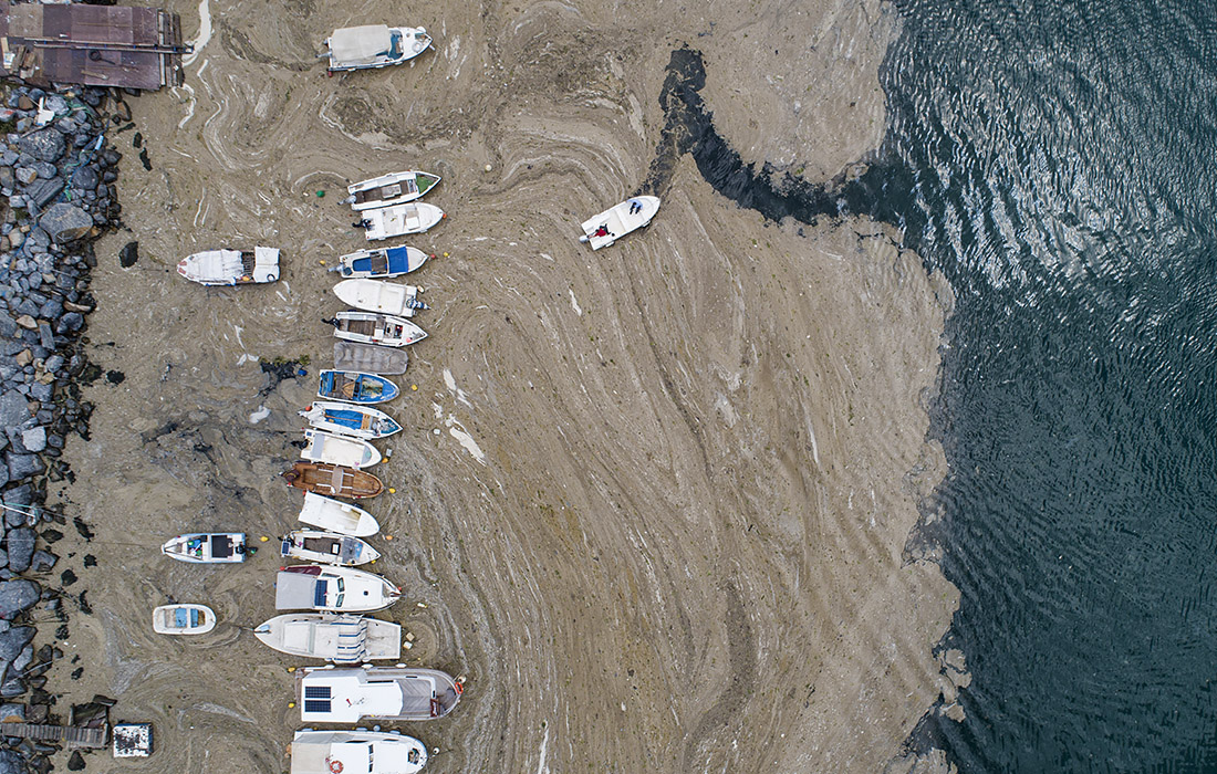 Из-за глобального потепления слой слизеподобного вещества в Мраморном море, увеличивающийся день ото дня, угрожает рыболовству и окружающей среде
