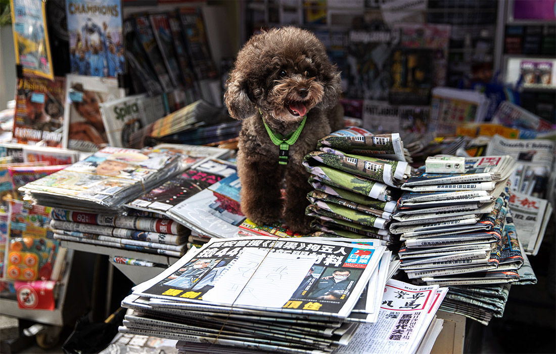Газета "Эпл-Дейли" в Гонконге вышла тиражом 500 000 экземпляров, после того как в городе были арестованы пятеро директоров издания по подозрению в связях с разными иностранными службами