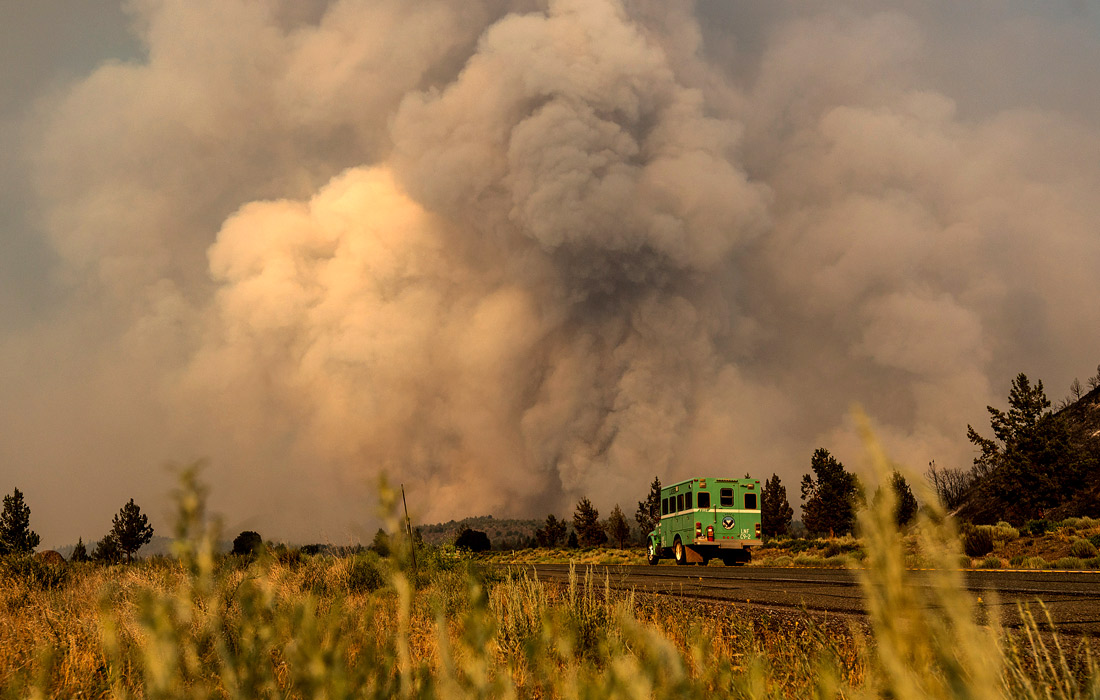 В Калифорнии продолжают бороться с масштабными природными пожарами