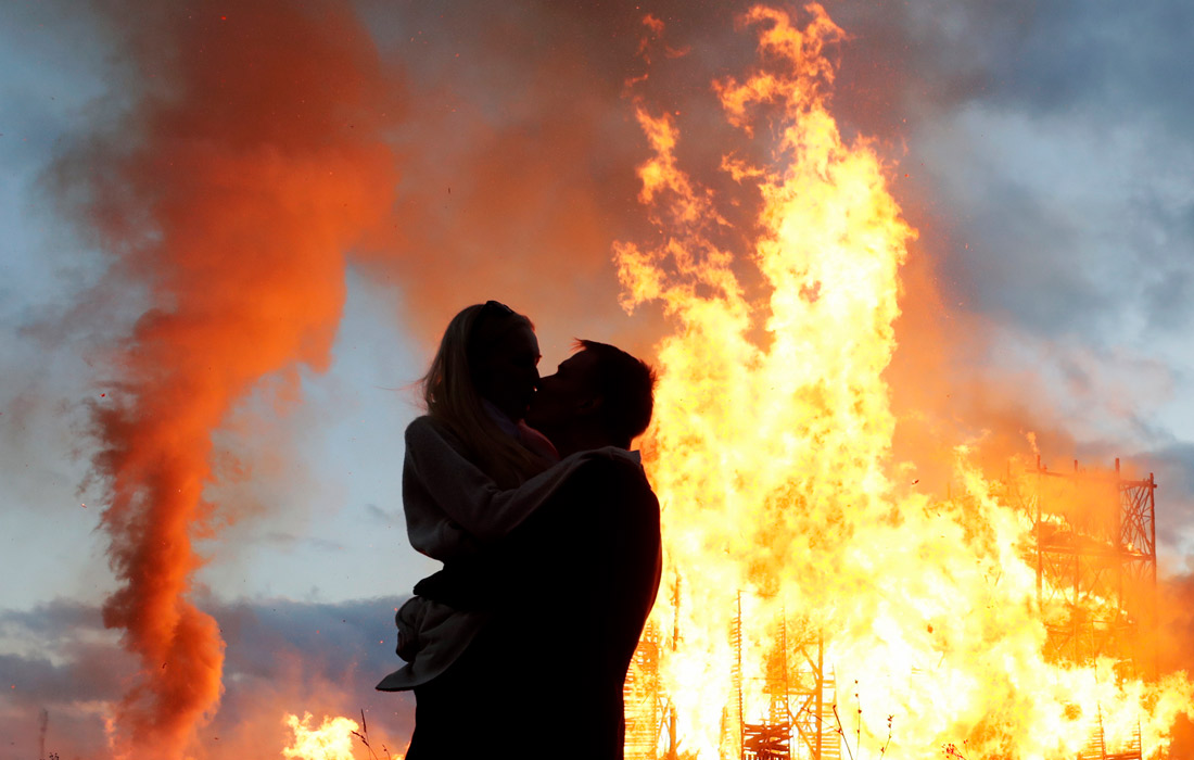 Празднование Масленицы в арт-парке Никола-Ленивец в Калужской области