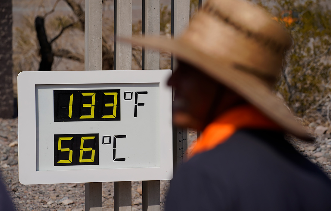 Рекордная жара в калифорнийской Долине смерти