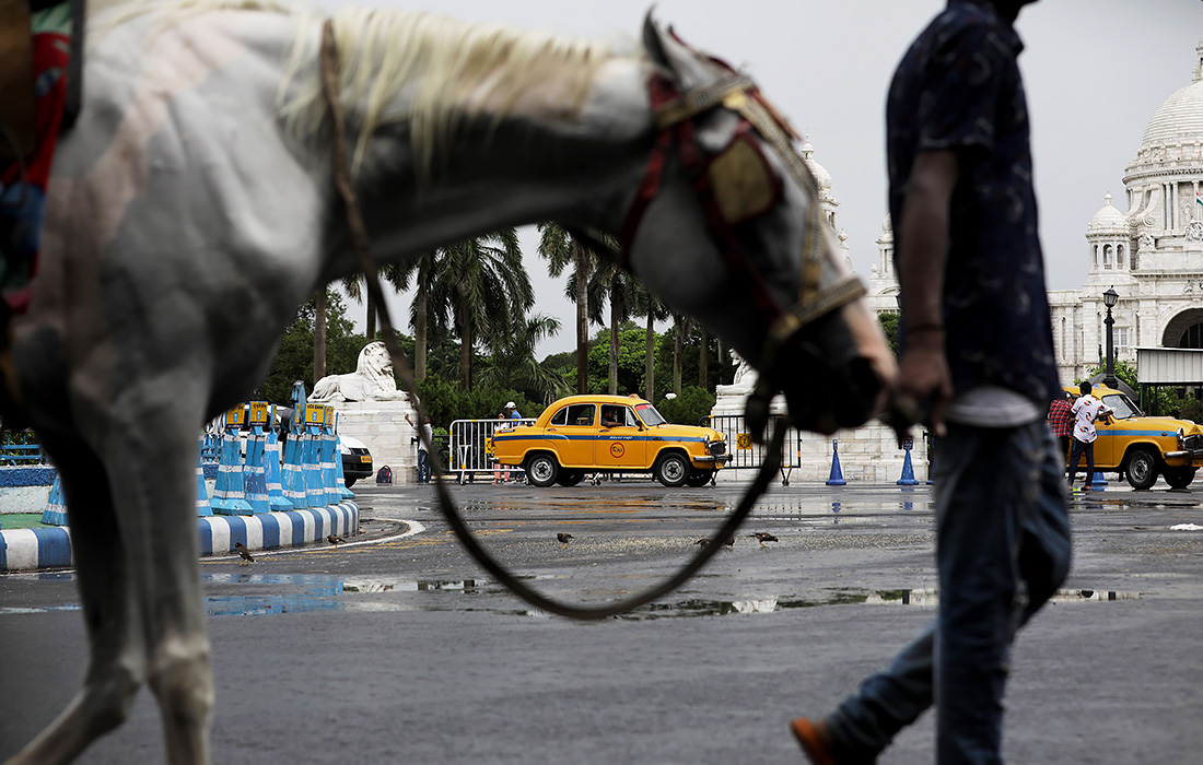Из-за растущего спроса на заказ такси через приложения с улиц Калькутты могут исчезнуть знаковые для города желтые автомобили "Амбассадор", которые прозвали в Индии "королями дорог"
