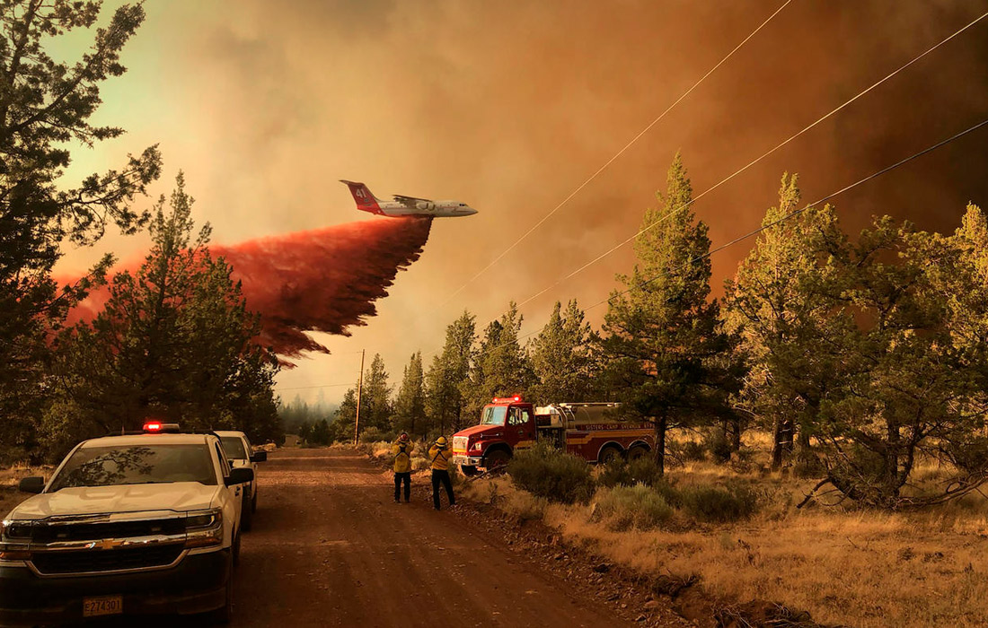 В штате Орегон (США) лесной пожар охватил свыше 600 квадратных километров