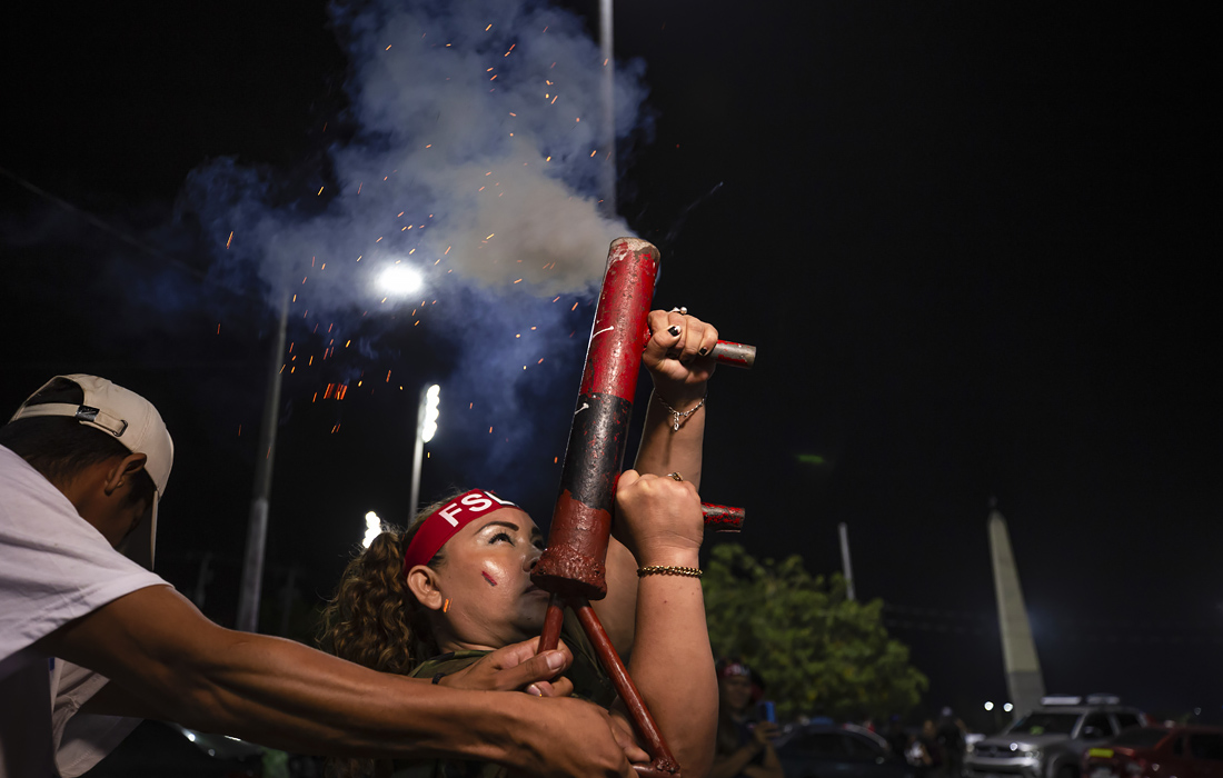 Празднование 42-й годовщины победы Сандинистской революции 1979 года в Никарагуа, в результате которой был свергнут диктатор Анастасио Сомоса