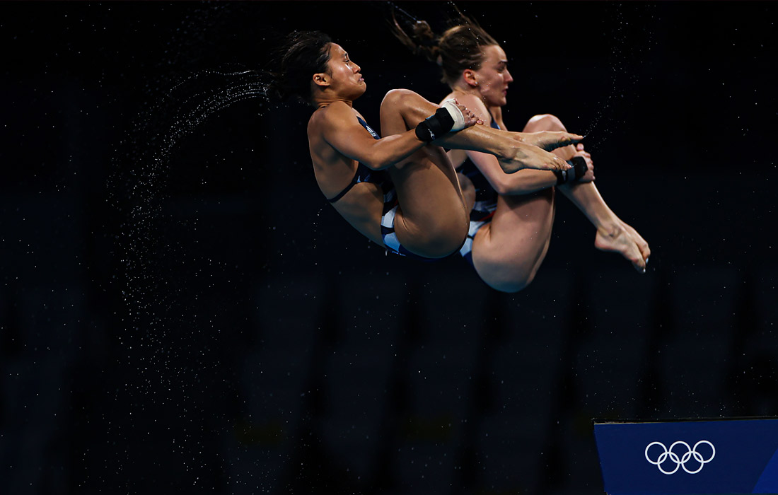 Британские прыгуньи в воду Лоис Тулсон и Иден Ченг