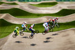 Велосипедистки во время соревнований по BMX Racing в Токио