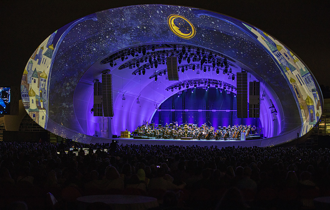 Торжественное открытие новой постоянной музыкальной площадки под открытым небом San Diego Symphony в Сан-Диего, США