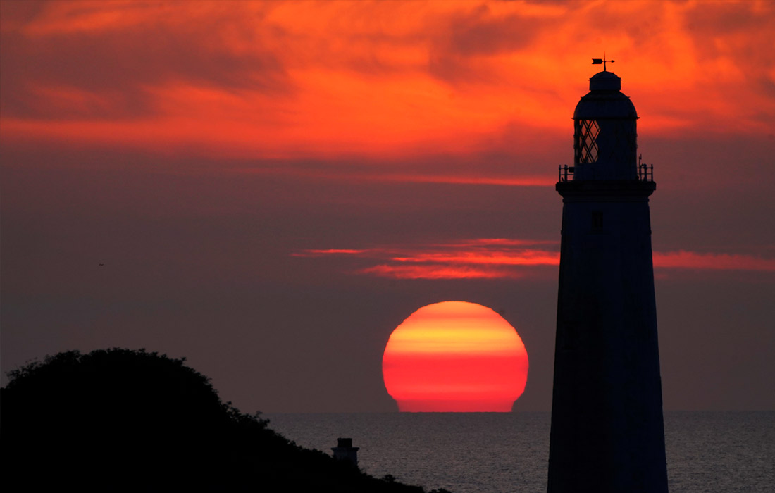 Рассвет на северо-восточном побережье Англии