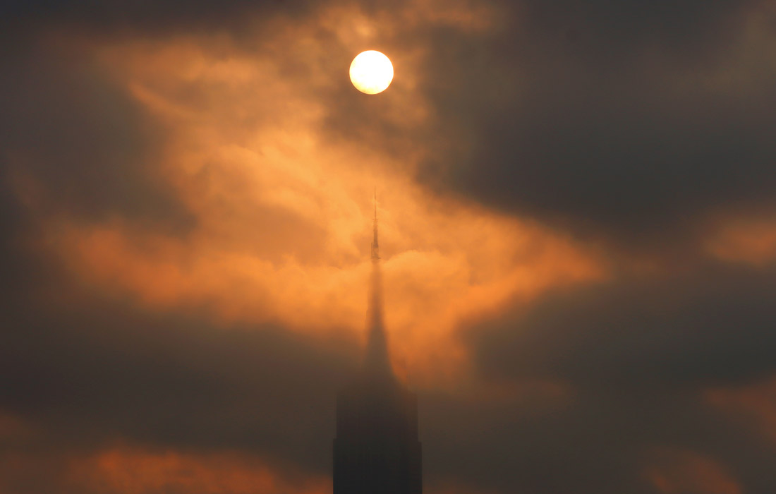 Восход солнца в Нью-Йорке