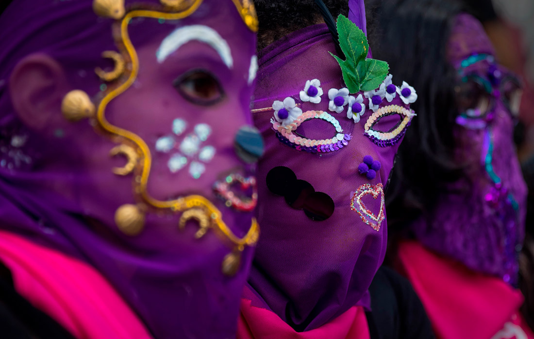 Активистки движения за легальные аборты в Каракасе, Венесуэла