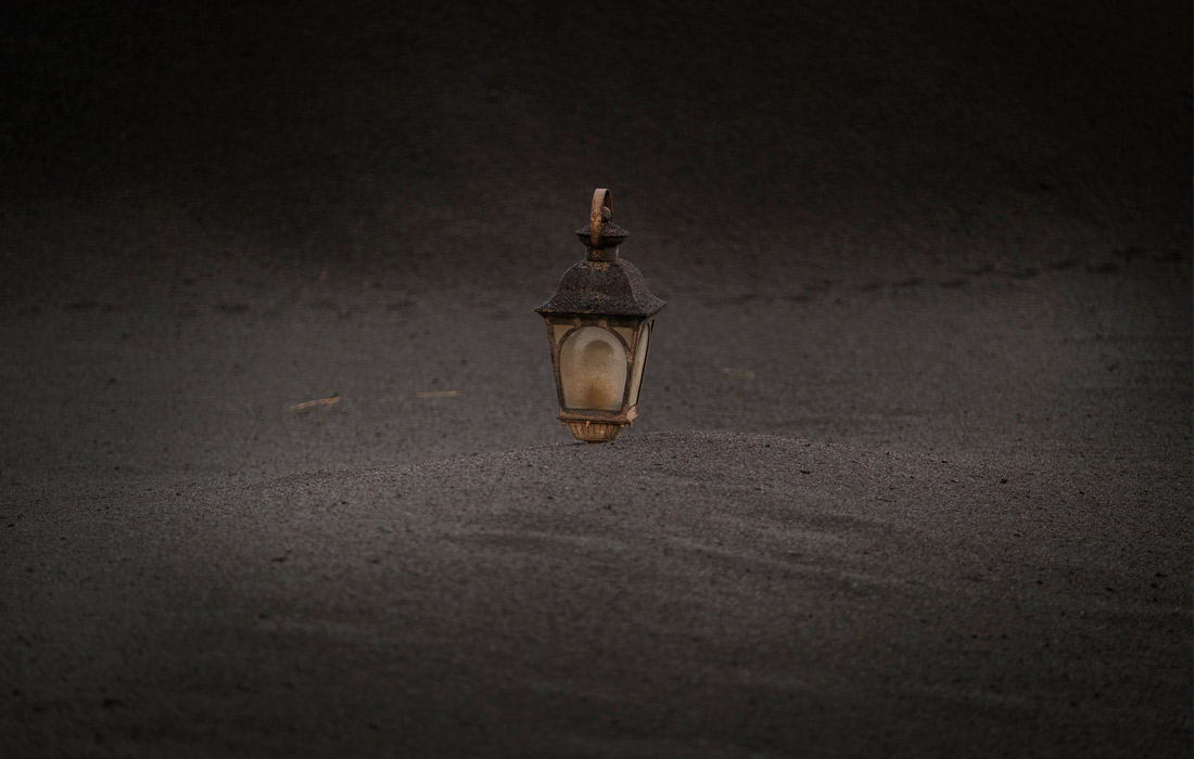 Покрытый вулканическим пеплом остров Пальма