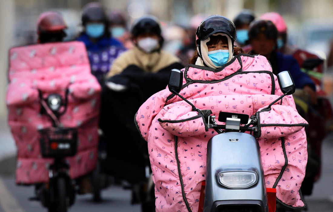В Китае объявлен "синий" уровень тревоги в связи с резким похолоданием