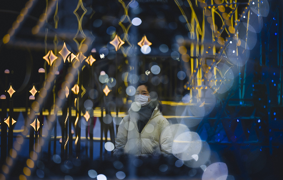 Новогодние декорации в Шанхае