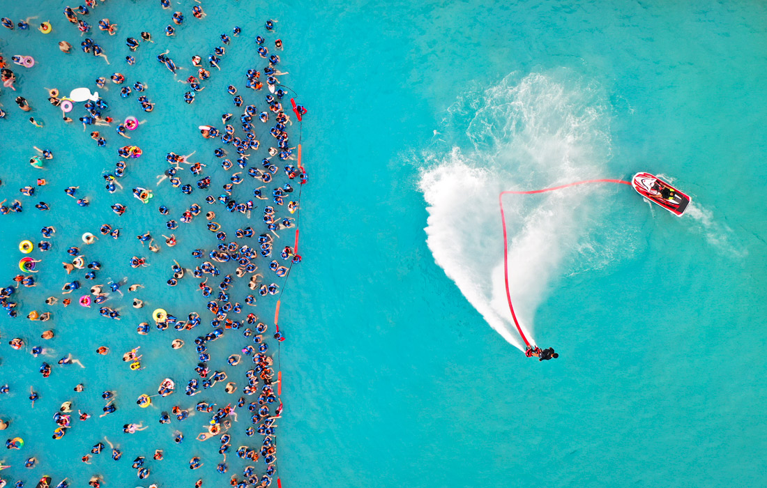 Аквапарк в Ляньюньгане, провинция Цзянсу, Китай