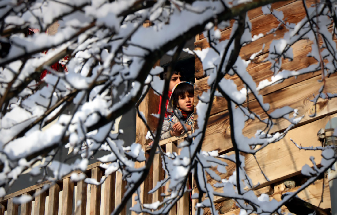Снегопад в долине Нилум, Пакистан