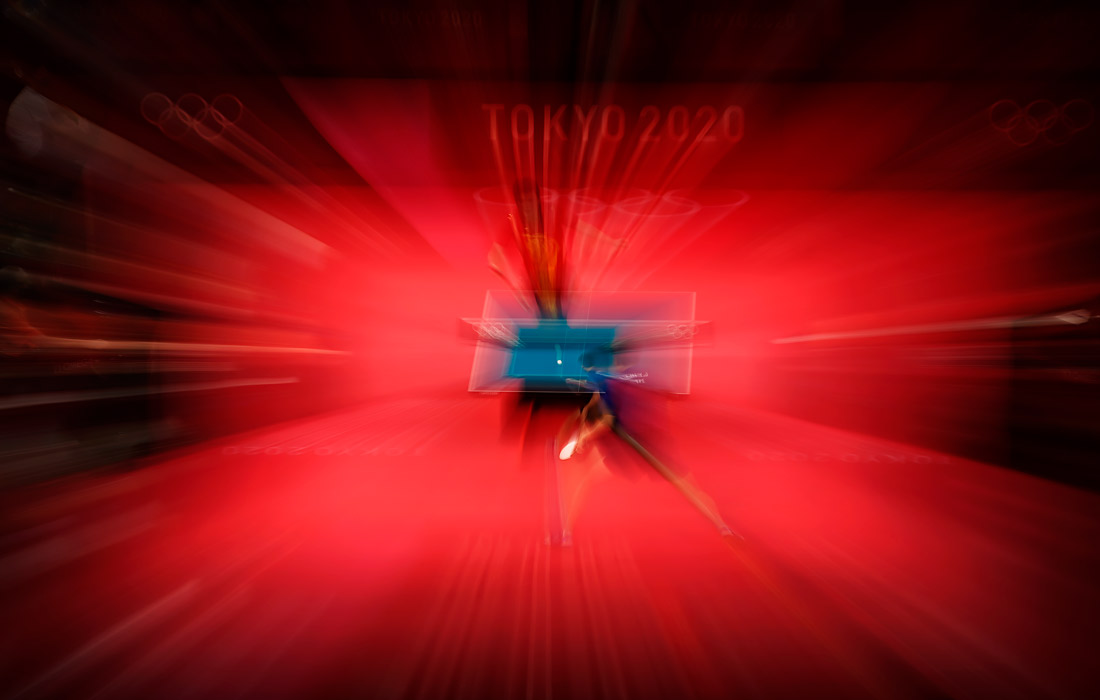 Полуфинал по настольному теннису в мужском одиночном разряде на летних Олимпийских играх