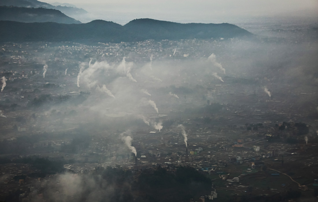 Загрязнение воздуха в Бхактапуре, Непал