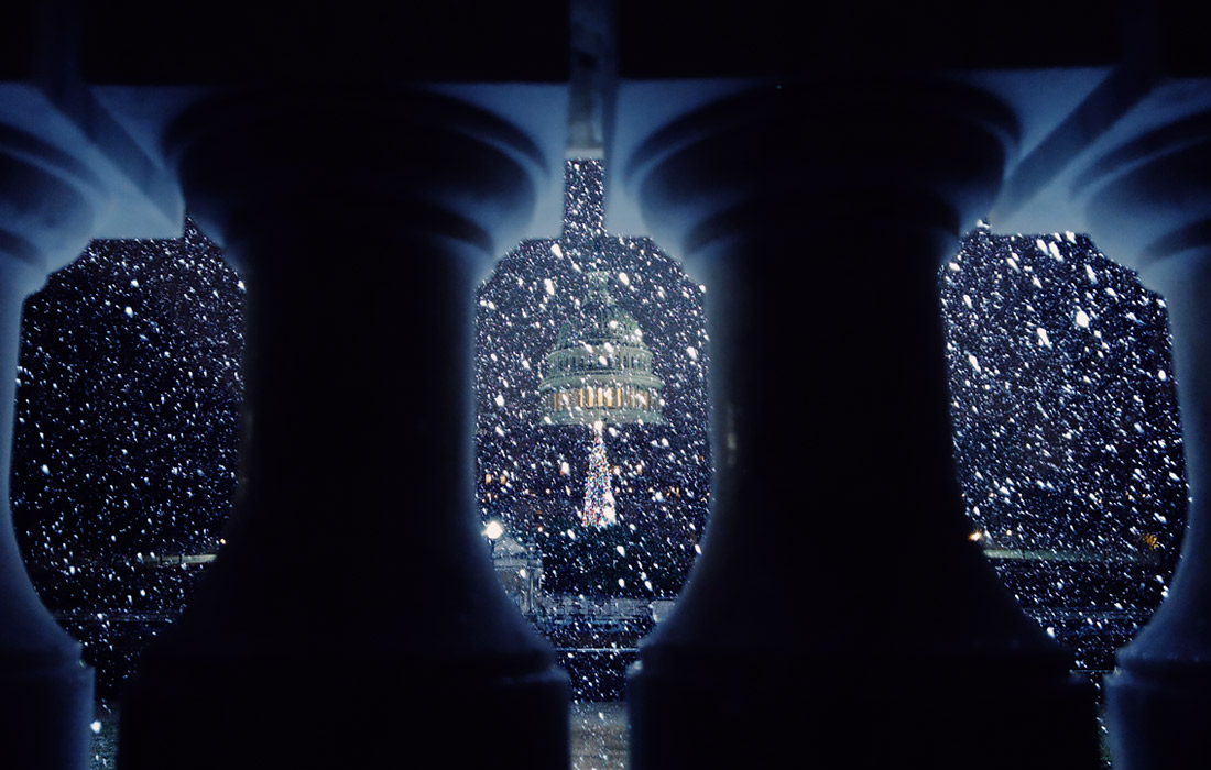 Снегопад в Вашингтоне