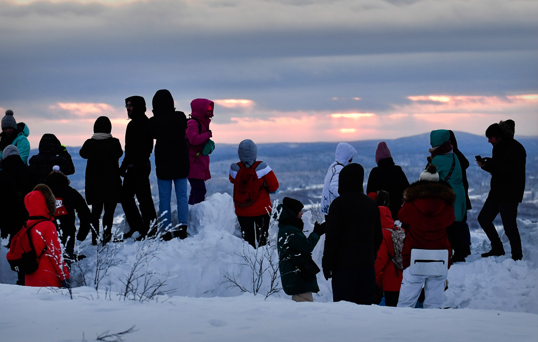 Первый рассвет после полярной ночи встретили в Мурманске