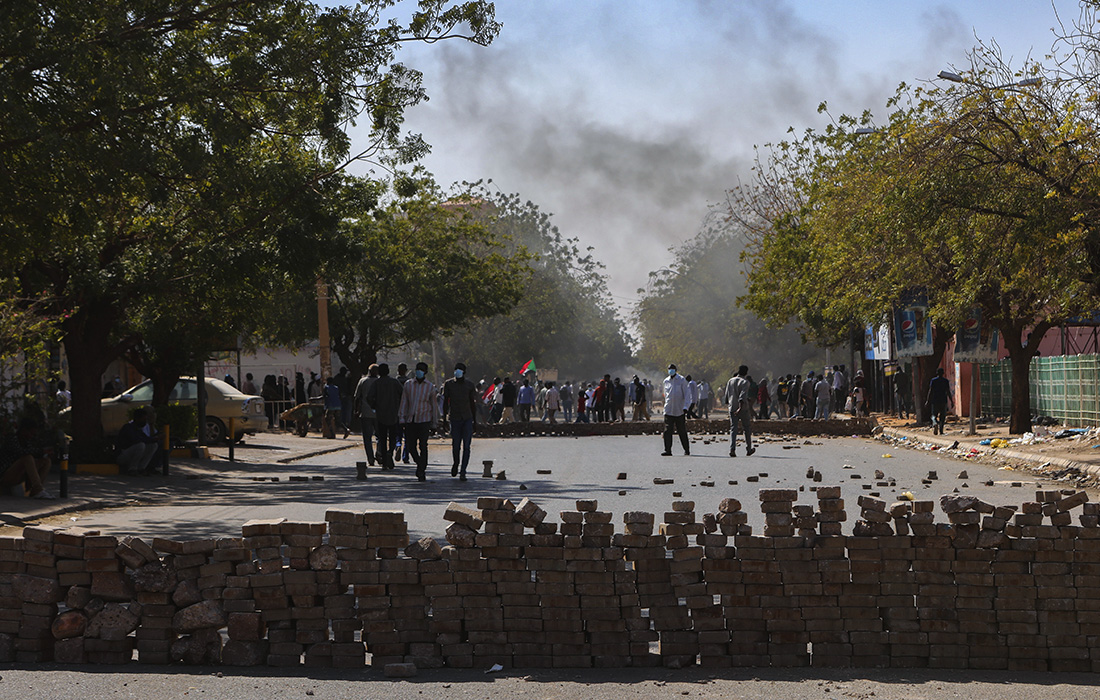 Протест против военного переворота в Судане