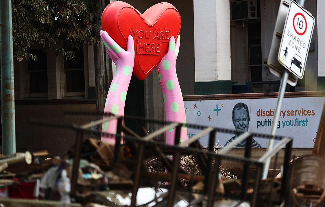 Последствия наводнения в одном из районов Нового Южного Уэльса в Австралии