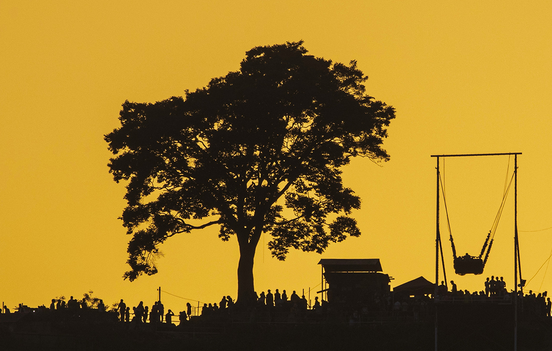 Закат в непальском Катманду