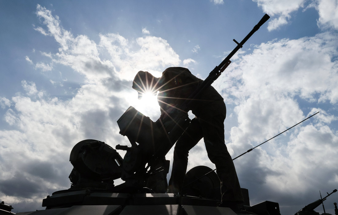 Проезд военной техники перед репетицией Парада Победы в Москве