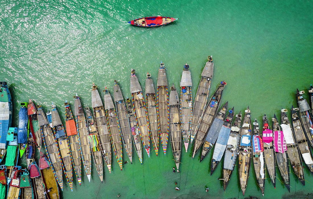 Пристань в Барисале, Бангладеш