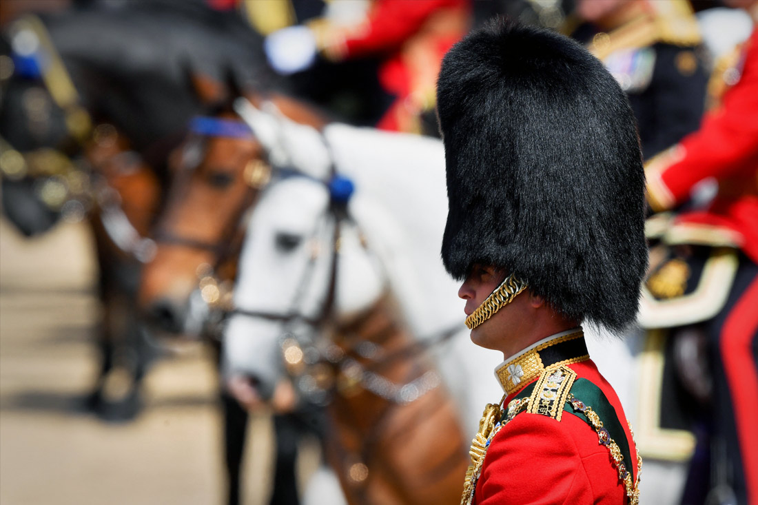 Затем верхом появились принцы Чарльз и Уильям (на фото), а также дочь королевы принцесса Анна