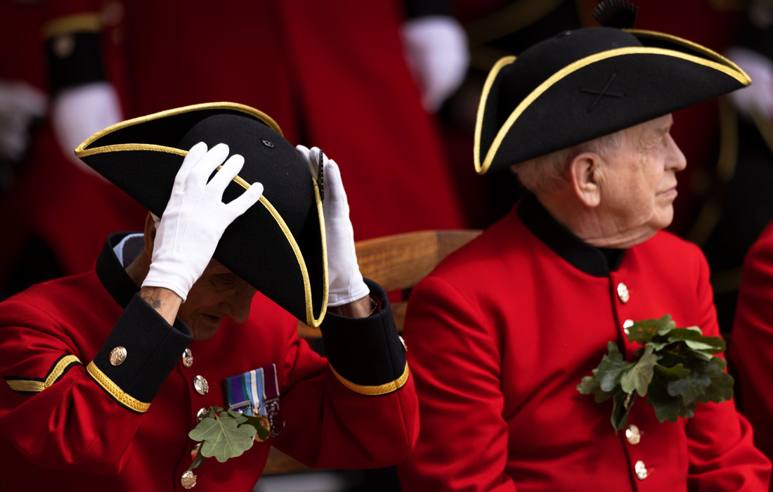 Пенсионеры Челси на ежегодном параде в честь Дня основателя в Лондоне