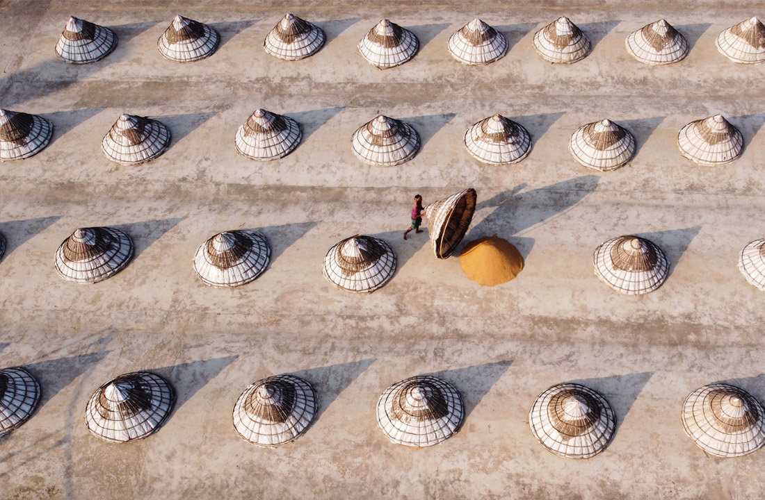 Хранение риса в Брахманбария, Бангладеш