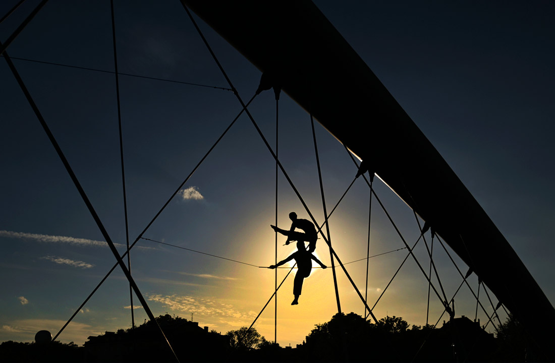 Пешеходный мост в Кракове